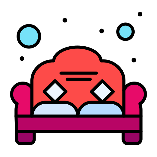 sofa Flatart Icons Lineal Color icon