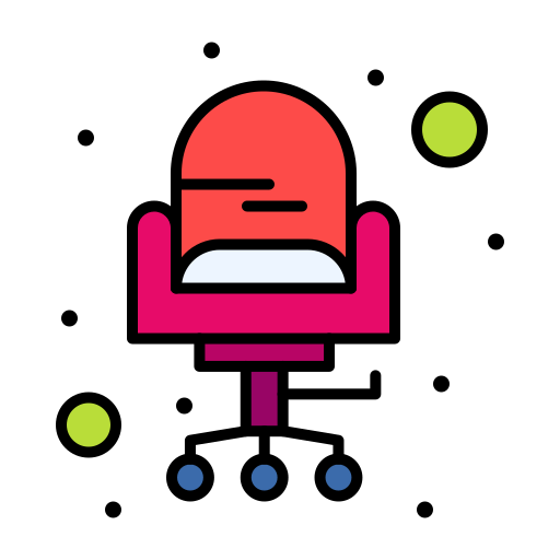 Office chair Flatart Icons Lineal Color icon