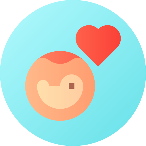 胎児 Flat Circular Gradient icon