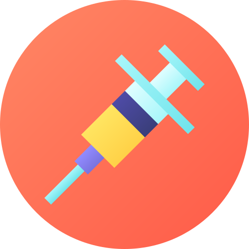 vaccin Flat Circular Gradient icoon