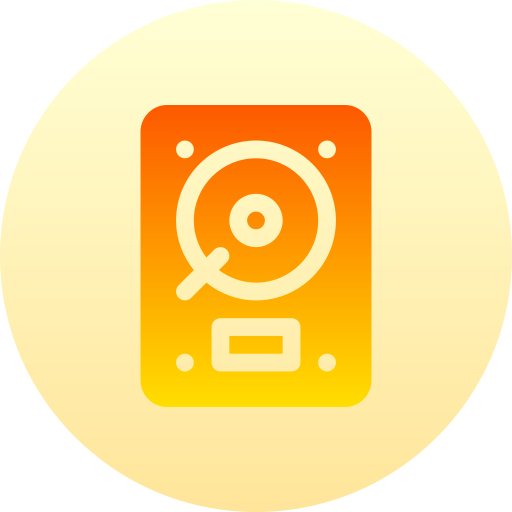 disco rigido Basic Gradient Circular icona