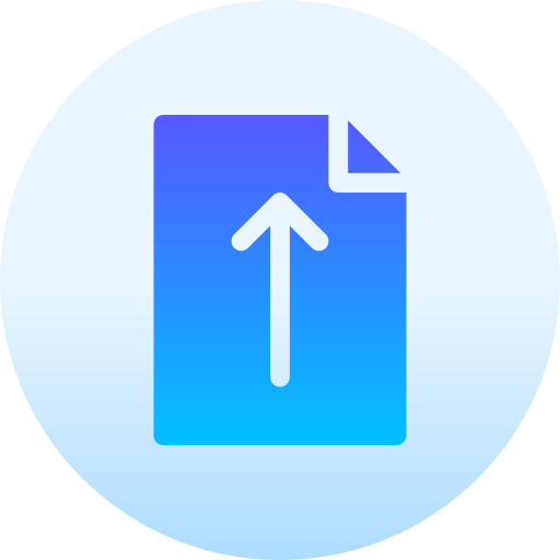 datei hochladen Basic Gradient Circular icon