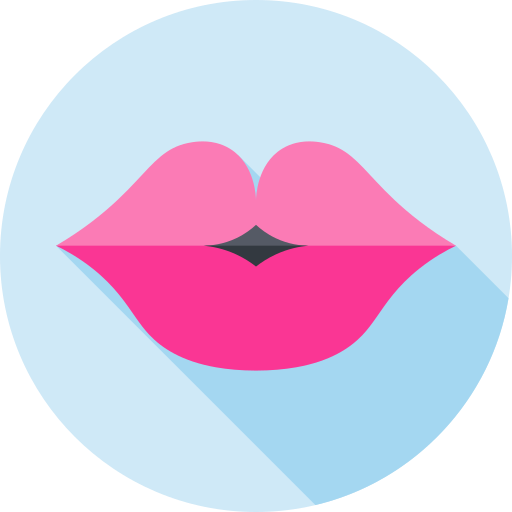 lippen Flat Circular Flat icoon