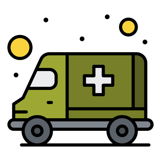krankenwagen Flatart Icons Lineal Color icon