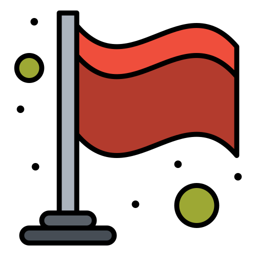 drapeau Flatart Icons Lineal Color Icône