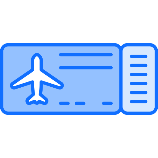 vliegtuigticket Generic Blue icoon