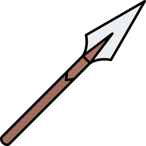 Spear Generic Thin Outline Color icon