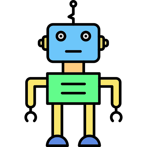 robot Generic Thin Outline Color icoon