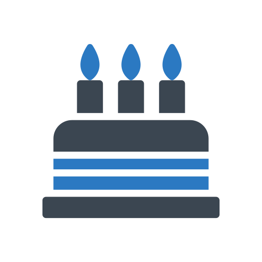 pastel de cumpleaños Generic Blue icono