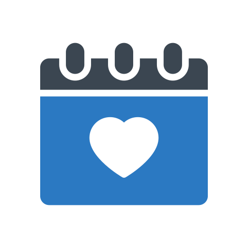 Romantic date Generic Blue icon