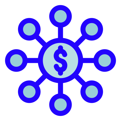 Digital currency Generic Blue icon