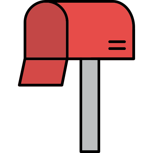 Mailbox Generic Thin Outline Color icon