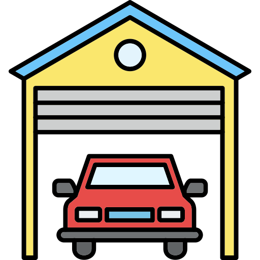 Garage Generic Thin Outline Color icon