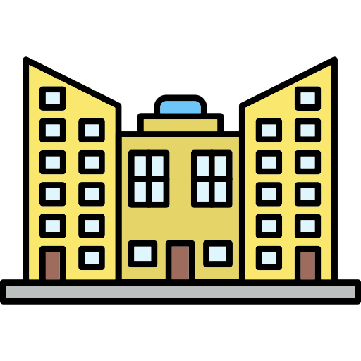 建物 Generic Thin Outline Color icon