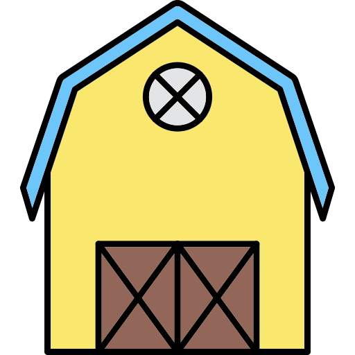 Barn Generic Thin Outline Color icon