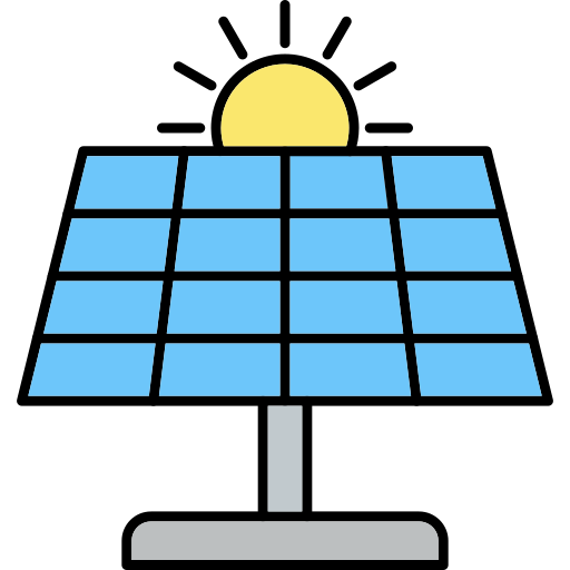 太陽光エネルギー Generic Thin Outline Color icon
