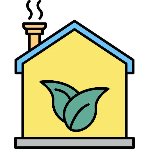 Eco house Generic Thin Outline Color icon