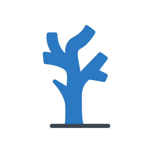 Dead tree Generic Blue icon