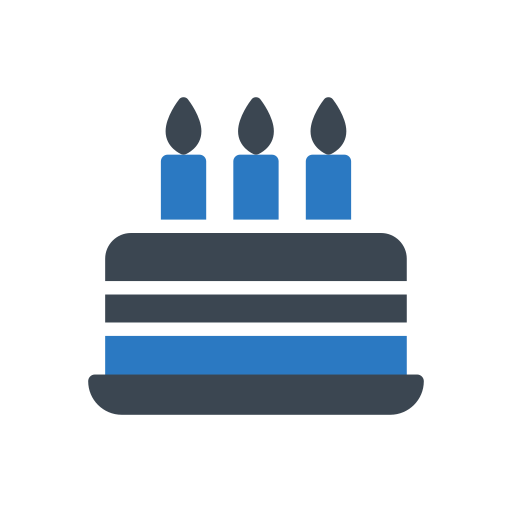 Birthday cake Generic Blue icon