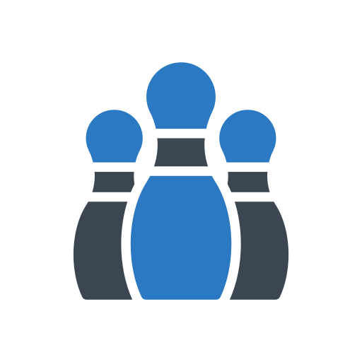 Bowling pins Generic Blue icon