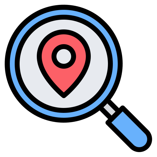 Search location Generic Outline Color icon