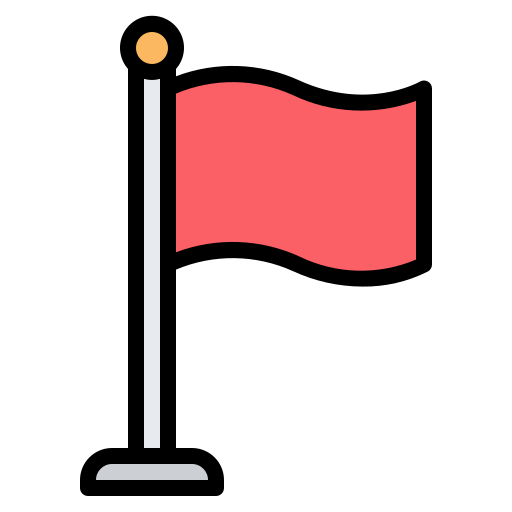 vlag Generic Outline Color icoon