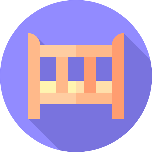 Crib Flat Circular Flat icon