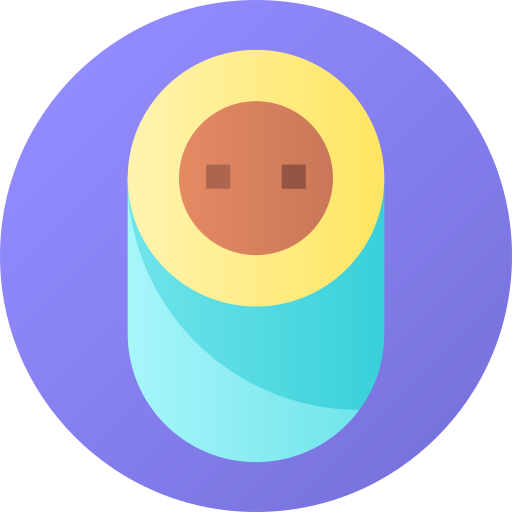 신생아 Flat Circular Gradient icon