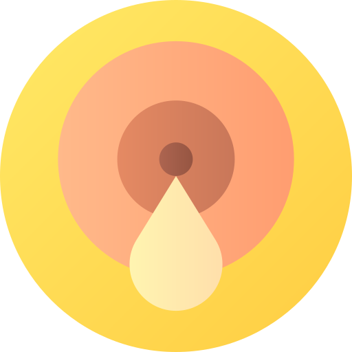 胸 Flat Circular Gradient icon