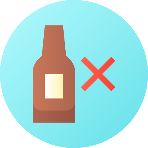 kein alkohol Flat Circular Gradient icon