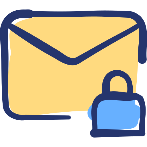 Email Basic Hand Drawn Lineal Color icon