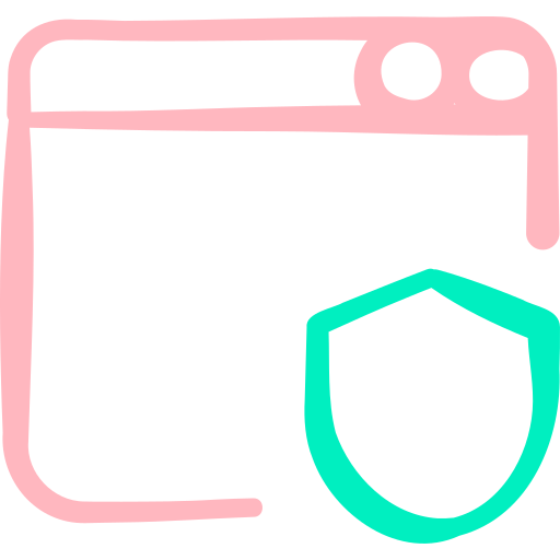 Web protection Basic Hand Drawn Color icon