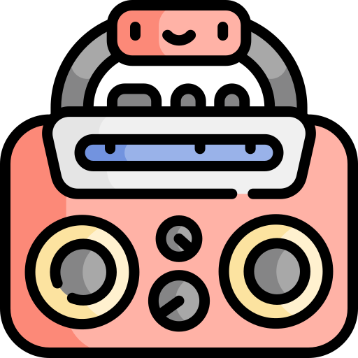 ラジカセ Kawaii Lineal color icon