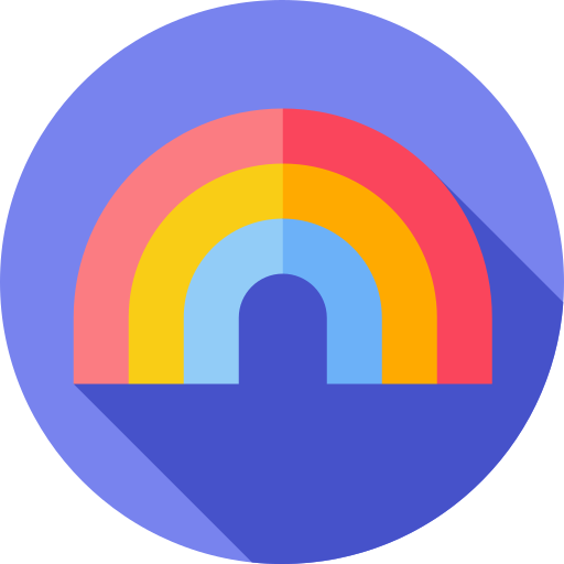 Rainbow Flat Circular Flat icon