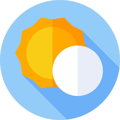 日食 Flat Circular Flat icon