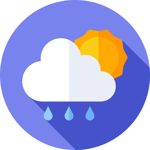 deszczowy Flat Circular Flat ikona