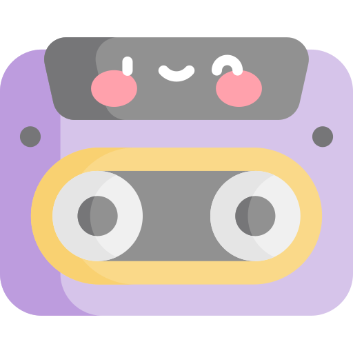 Cassette Kawaii Flat icon