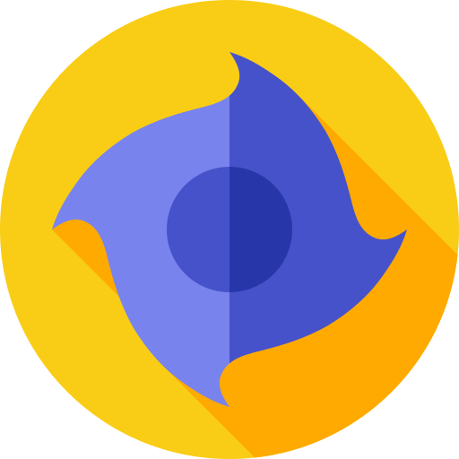 태풍 Flat Circular Flat icon
