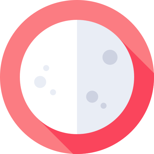 volle maan Flat Circular Flat icoon