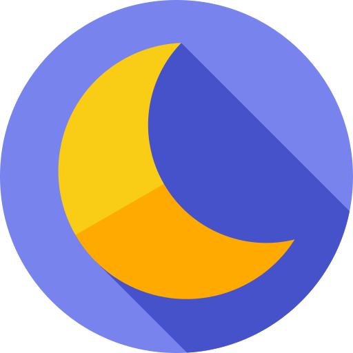 mezza luna Flat Circular Flat icona