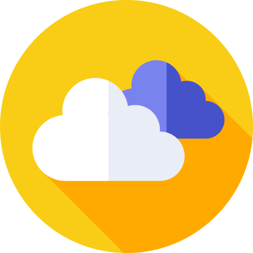 nuvole Flat Circular Flat icona