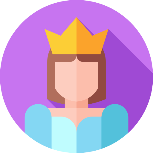 Princess Flat Circular Flat icon