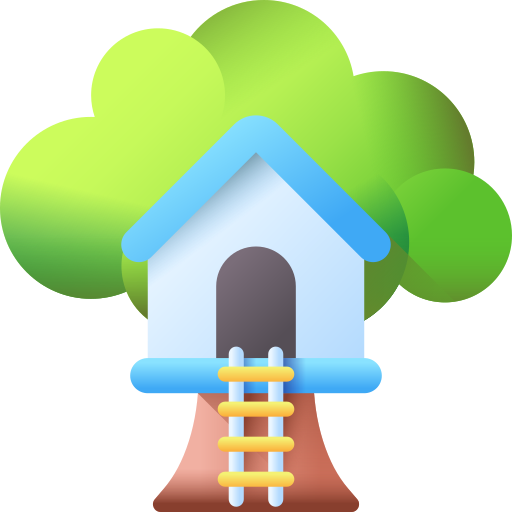 Tree house 3D Color icon