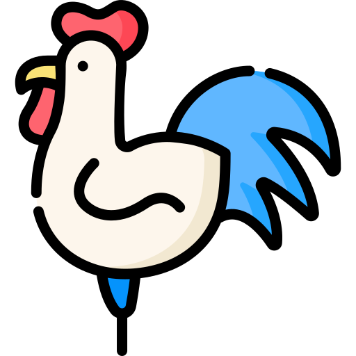 Gallic rooster Special Lineal color icon