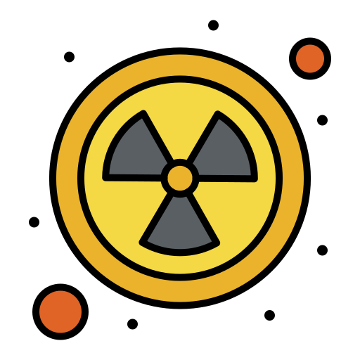 radioaktiv Flatart Icons Lineal Color icon