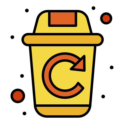 Garbage Flatart Icons Lineal Color icon