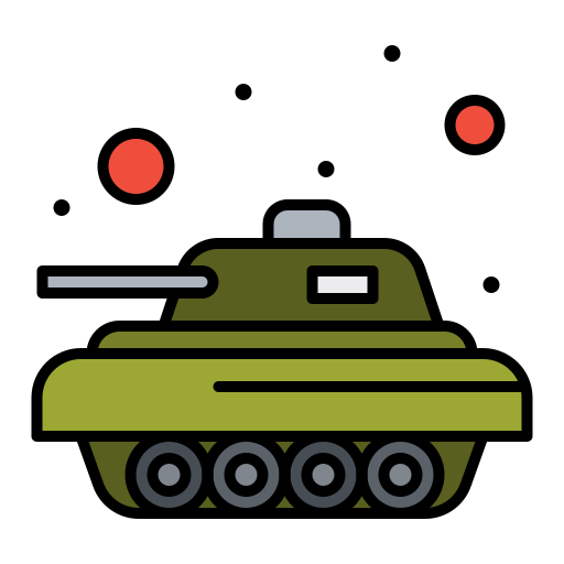 탱크 Flatart Icons Lineal Color icon