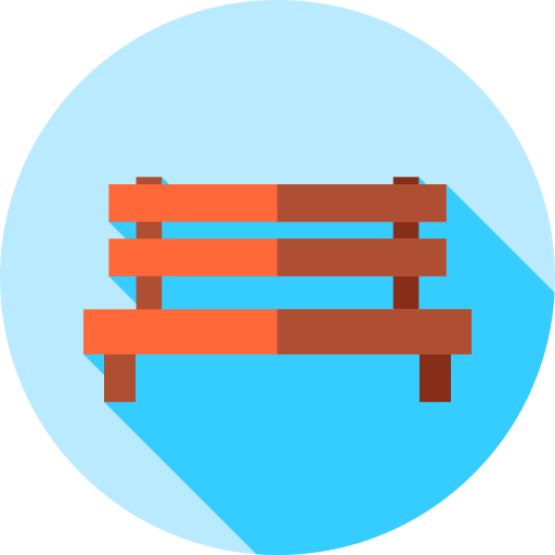 Bench Flat Circular Flat icon