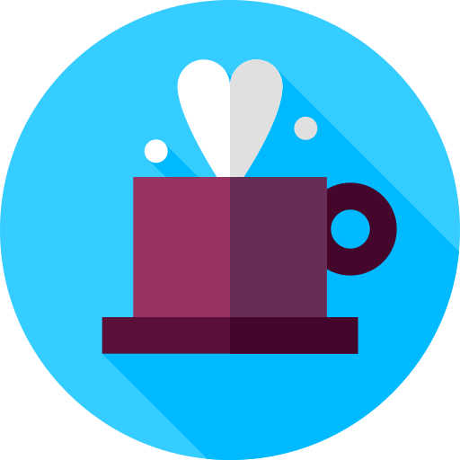 Coffee cup Flat Circular Flat icon