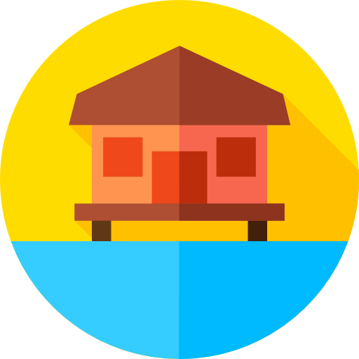 bungalow Flat Circular Flat icon